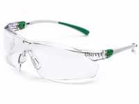 Schutzbrille UP EN 166,EN 170 Bügel weiß grün,Scheiben klar PC UNIVET