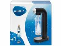 BRITA Wassersprudler sodaONE schwarz inkl. CO2-Zylinder und BPA-freier PET-Flasche 