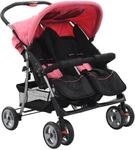 vidaXL Zwillingswagen Kinderwagen Geschwisterwagen Zwillingsbuggy Baby Kleinkinder