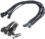 Akasa PC-L&uuml;fter Y-Kabel [5x PC-L&uuml;fter Stecker 4pol. - 1x PC-L&uuml;fter Buchse 4pol.,