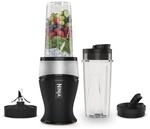 Ninja 700W Slim Mixer & Smoothie Maker, 2x 470ml Becher mit Ausgussdeckel,