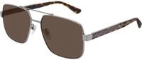 Gucci Unisex &ndash; Erwachsene GG0529S-002-60 Sonnenbrille, Ruthenium-Havana, 60