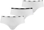PUMA Damen Unterw&auml;sche Unterhosen 3 Hipster im Vorteilspack (White, S)