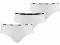 PUMA Damen Unterwäsche Unterhosen 3 Hipster im Vorteilspack (White, S)