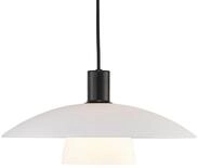 Pendelleuchte VERONA, E27, IP20, schwarz, Glas opal wei&szlig;