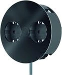BACHMANN Einbausteckdose Twist 2-Fach, 2m Kabel, Tischsteckdose f&uuml;r K&uuml;che und