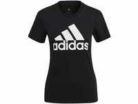 adidas Damen Essentials Logo Langarm T-Shirt, Black/White, XS
