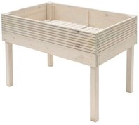 WESTMANN Hochbeet Frieda aus Holz | 75x119x79 cm Hell | Kr&auml;uterbeet f&uuml;r...