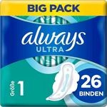 Always Ultra Binden Damen Normal, Damenbinden mit Fl&uuml;geln, Big Pack, 26 St&uuml;ck,
