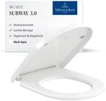 Villeroy & Boch WC-Sitz Subway 3.0 - Toilettendeckel Wei&szlig; gl&auml;nzend mit