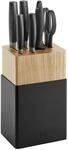 ZWILLING Now S Messerblockset 7-tlg, Schwarz K&uuml;chenmesser Gem&uuml;semesser