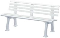 Blome Bank Sylt 3-sitzer aus Kunststoff, weiss