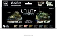 Vallejo 070201 Farb-Set, II & World War III Modellbauzubeh&ouml;r, verschieden, 17 ml