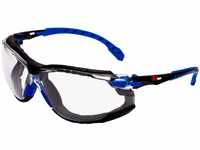 3M Solus Safety Glasses, Blau/Schwarz frame, Scotchgard Anti-Fog, Clear Lens,