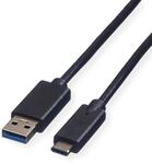 ROLINE USB 3.2 Gen 1 Kabel, A-C, ST/ST, schwarz, 1 m