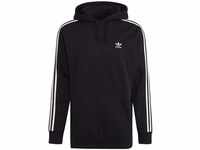Adidas Mens 3-Stripes Hoody Sweatshirt, Black, S