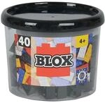 Simba 104118895 - Blox, 40 Schwarze Klemmbausteine f&uuml;r Kinder ab 3 Jahren, 8er