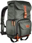 Mantona Luis junior Retro Fotorucksack gr&uuml;n mit Leder, Kamerarucksack inkl.