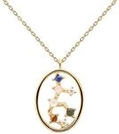 P D PAOLA - Halskette Waage - 925er Sterlingsilber 18k Vergoldung - Damenschmuck