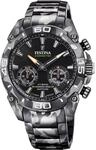 Festina Herren Hybrid Smartwatch Connected aus Edelstahl 316L Schwarz - Analog -