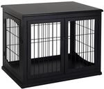 PawHut Hundek&auml;fig M&ouml;bel mit 2 Eing&auml;ngen Moderne MDF Hundebox f&uuml;r Zuhause Indoor