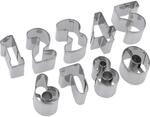 Westmark Ausstechformen-Set, Zahlen, Rostfreier Edelstahl, 0-9, 9-tlg., Silber,