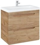 Lomadox Badm&ouml;bel Waschtisch-Unterschrank Set, Wotan Eiche Nb. Nb, 61 cm
