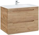 Lomadox Waschtischunterschrank Set 81 cm Wotan Eiche Nb. LUTON-56-CRAFT...