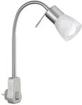Trio Leuchten LED Steckerspot Metall E14, 5 W, Nickel Matt 22 x 4.7 x 40 cm, Wei&szlig;