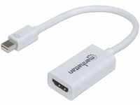 Manhattan 151399 Mini DisplayPort Stecker auf HDMI Buchse HDMI Adapter passiv...