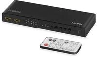 LogiLink HD0049 - HDMI-Matrix-Switch, 4x2-Port, 4K/60 Hz, Scaler