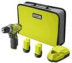 RYOBI 12V Bohrschrauber + 2 2,0 Ah Akkus + Ladeger&auml;t + Tragetasche RCD1201-220S
