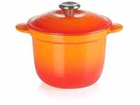 Le Creuset Cocotte Every aus Gusseisen mit Poteriedeckel, 18 cm, 2 Liter, Ofenrot,