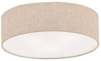 Fischer & Honsel Gro&szlig;e Deckenleuchte THOR mit Lampenschirm Leinen Beige, &Oslash; 60cm,