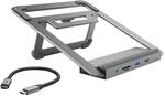 Hama USB C Hub Docking Station mit Notebook St&auml;nder 12 Ports (2X HDMI, 4X USB...