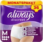 Always Discreet Inkontinenz-H&ouml;schen Plus f&uuml;r Frauen, M, 36 H&ouml;schen, Verhindert