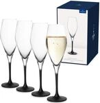 Villeroy & Boch - Manufacture Rock Champagnerglas Set 4-teilig 260 ml,