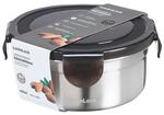 LocknLock Edelstahl Vorratsdose mit Deckel, Rund, 460 ml &Oslash; 130 &times; 55 mm, BPA-Frei,