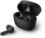 Philips Earbuds, Splash and Sweat Resistant, Bluetooth, Up to 18 Hours Play Time,