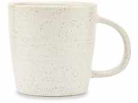 House Doctor Große Tasse aus Steingut Pion Weiß | Steinguttasse für Tee, Kaffee &