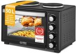TZS First Austria - Minibackofen mit Kochplatten 30L 3200 W - Mini Backofen Pizzaofen
