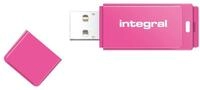 Integral Pen Drive Memoria USB 2.0 de 128 GB Ne&oacute;n, INFD128GBNEONPK, rose