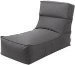 blomus Outdoor Lounger Stay | 120 x 60 x 40 cm | Coal | Wasserabweisend | Relaxliege