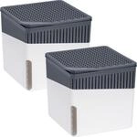 WENKO Raumentfeuchter Mod. Cube, 2er Set, je 1000 g Entfeuchter Granulat, f&uuml;r...