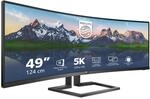 Philips 498P9 - 49 Zoll DQHD Curved Monitor, h&ouml;henverstellbar (5120x1440, 70 Hz,