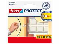 Tesa Protect Schutzpuffer, quadratisch, weiß, 10mm:10mm, 8 Stück