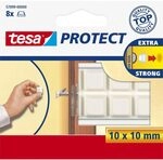 tesa Protect Schutzpuffer - 8 St&uuml;ck - 10 mm x 10 mm - Wei&szlig; | Quadratischer