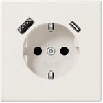 Jung LS1520-15CA SCHUKO-Steckdose mit USB Typ AC (max. 3A) mit erh&ouml;htem
