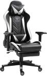 TRISENS Gaming Stuhl mit Fu&szlig;st&uuml;tze und ergonomsichen 4D-Armlehnen Gaming Chair in