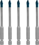 Bosch Accessories 5x Expert HEX-9 HardCeramic Bohrer Set (für Dachziegel, Fliesen, Bosch Accessories 5x Expert HEX-9 HardCeramic Bohrer Set (für Dachziegel, Fliesen,